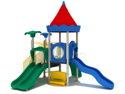 Children Playground Equipment with Double Slide